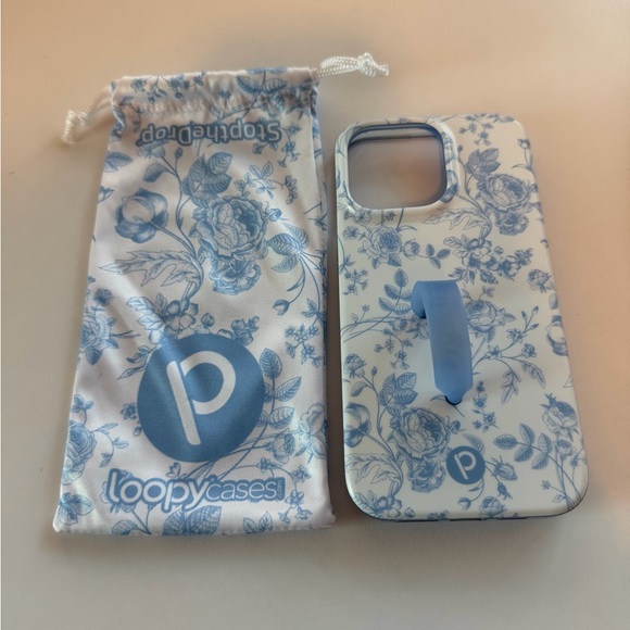 Loopy Blue Toile Case - Picture 1 of 6